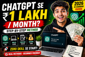 ChatGPT Se Paise Kaise Kamaye? 10 Real Methods — Mera Secret Roadmap 2026