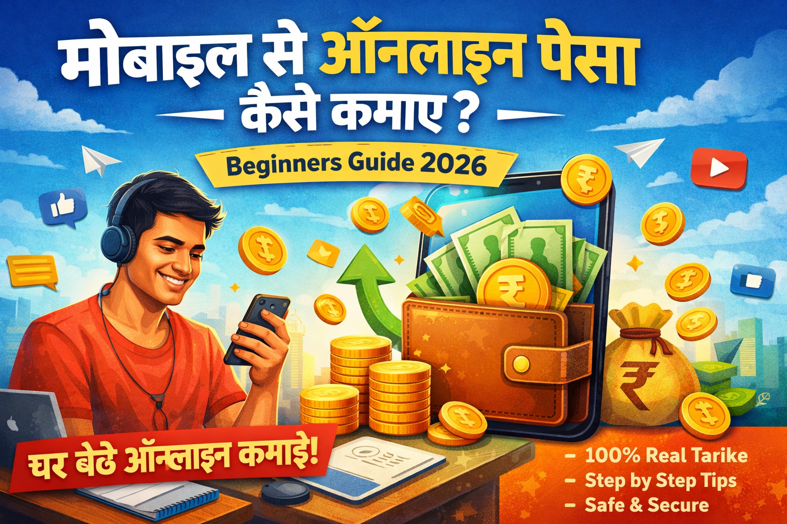 Mobile se online paisa kaise kamaye beginners ke liye